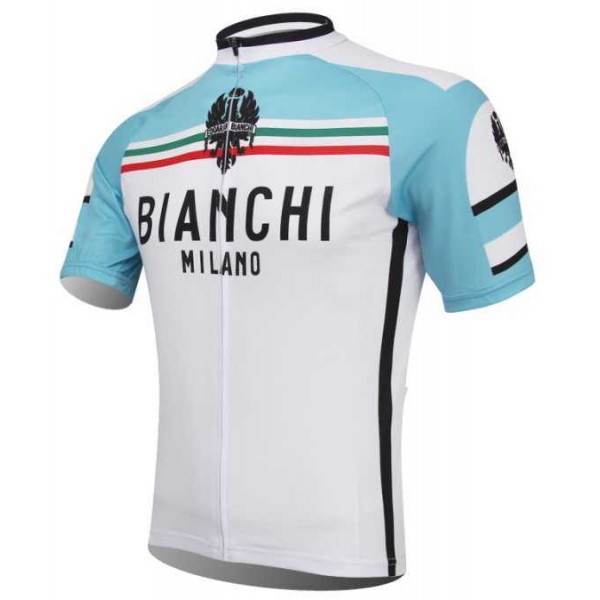Bianchi 2014 Wielershirt Met Korte Mouwen Wit Blauw