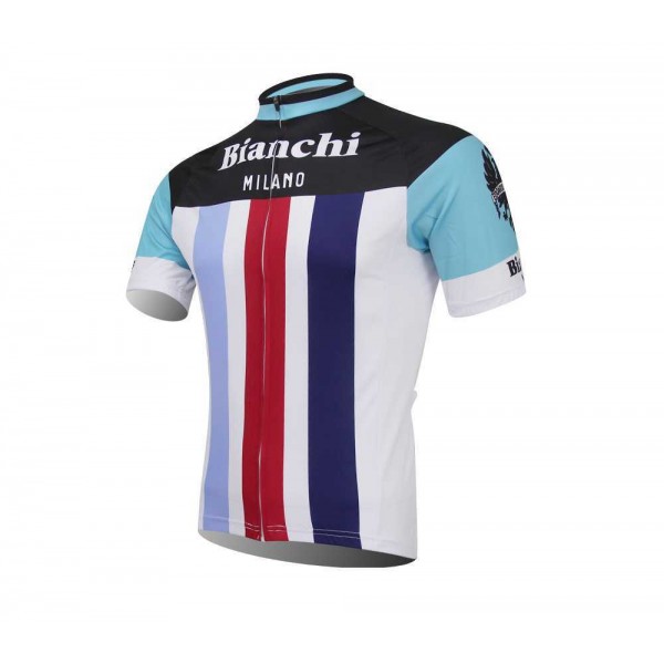 Bianchi 2014 Wielershirt Met Korte Mouwen Wit Rood Blauw