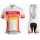 2016 Bontrager Fietskleding Set Fietsshirt Met Korte Mouwen+Korte Koersbroek Oranje Rood