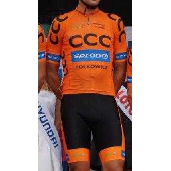 2017 CCC Fietskleding Set Fietsshirt Met Korte Mouwen+Korte Koersbroek