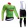 2017 Cannondale Drapac Fietskleding Wielershirt Lange Mouw+Lange Fietsbroeken Bib