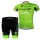 2015 Garmin Cannondale Wielerkleding Set Wielershirt Korte Mouwen+Fietsbroek Korte Groen