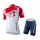 2016 Cannondale Rood Wit Wielerkleding Set Wielershirt Korte Mouwen+Fietsbroek Korte