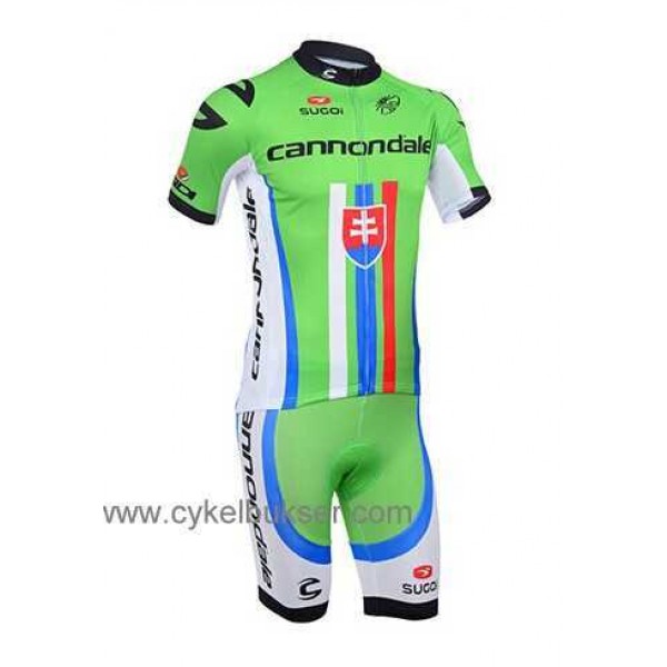 Cannondale Slovacca Champion Wielerkleding Set Set Wielershirts Korte Mouw+Fietsbroek