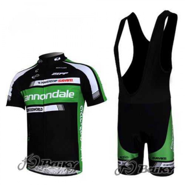 Cannondale Pro Team Fietskleding Set Fietsshirt Met Korte Mouwen+Korte Koersbroek Groen Zwart