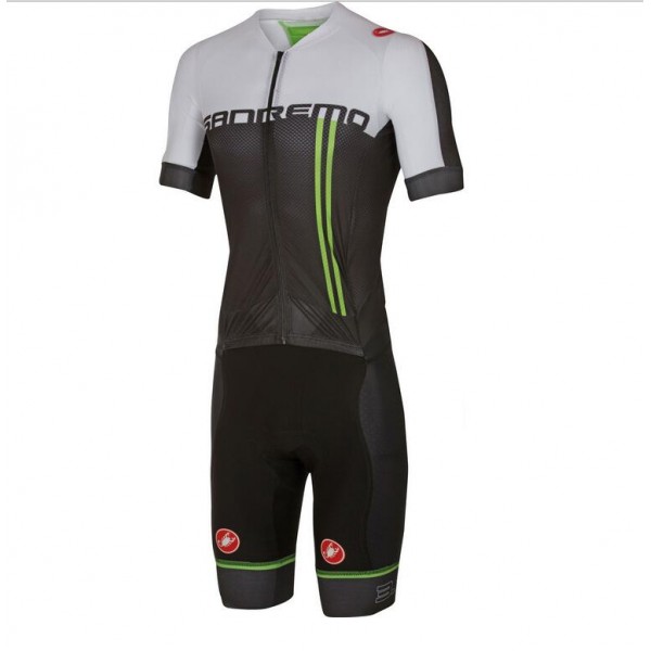 2016 Castelli Sanremo 3.2 Fietskleding Wielershirt Korte Wit Zwart Groen