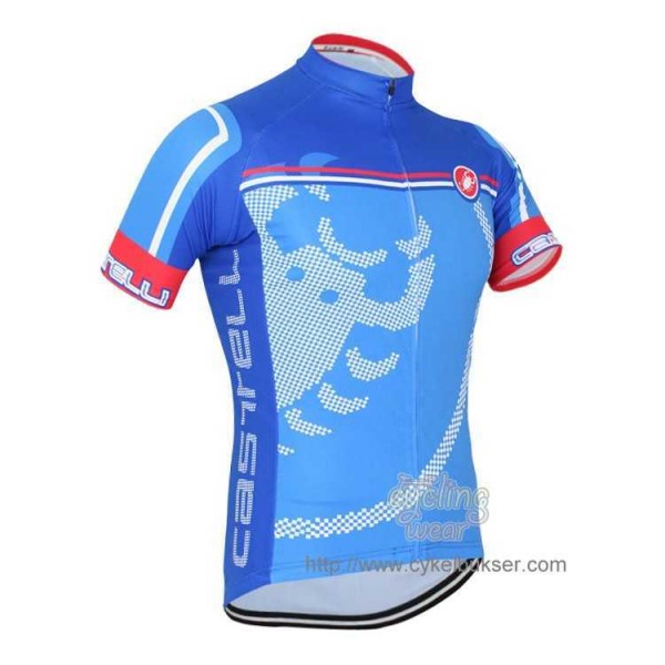 Castelli Velocissimo Giro Wielershirt Met Korte Mouwen Blauw