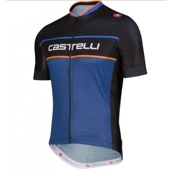 2016 Castelli Exclusive Wielershirt Korte Mouw Blauw