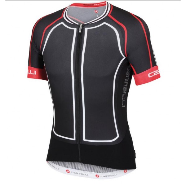 2016 Castelli Aero Wielershirt Korte Mouw Zwart Wit