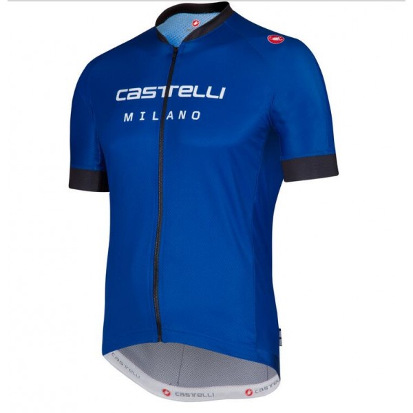 2016 Castelli Exclusive Milano Volo Wielershirt Korte Mouw Blauw