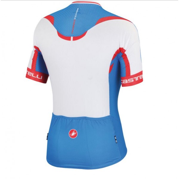 2016 Castelli Klimmers 2.0 Wielershirt Korte Wit Blauw