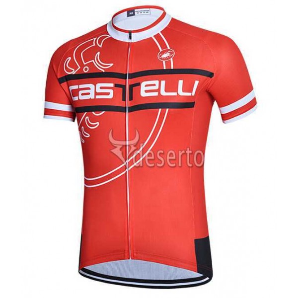 2015 Castelli Wielershirt Met Korte Mouwen Rood