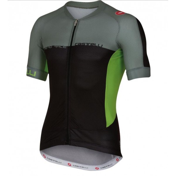 2016 Castelli Aero Wielershirt Korte Mouw Zwart Blauw