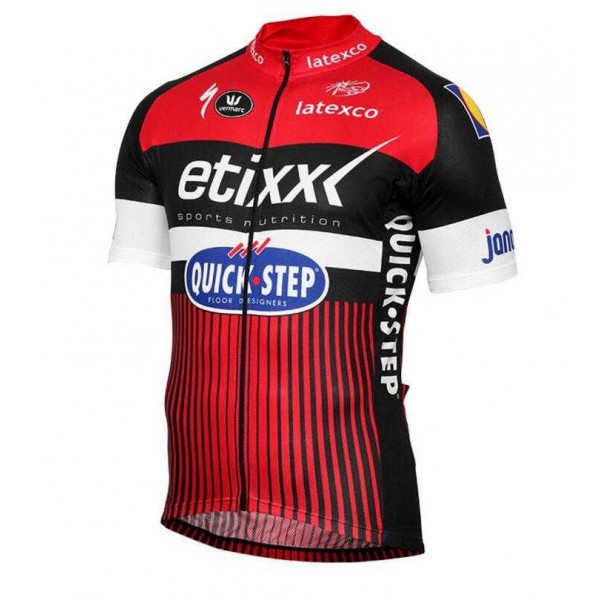 2016 Etixx Quick Step Wielershirt Met Korte Mouwen Rood