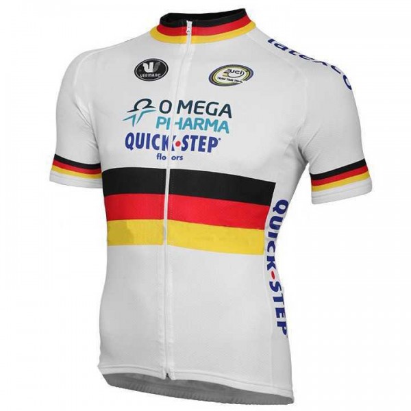 2015 Omega Pharma Quick Step Wielershirt Met Korte Mouwen Wit