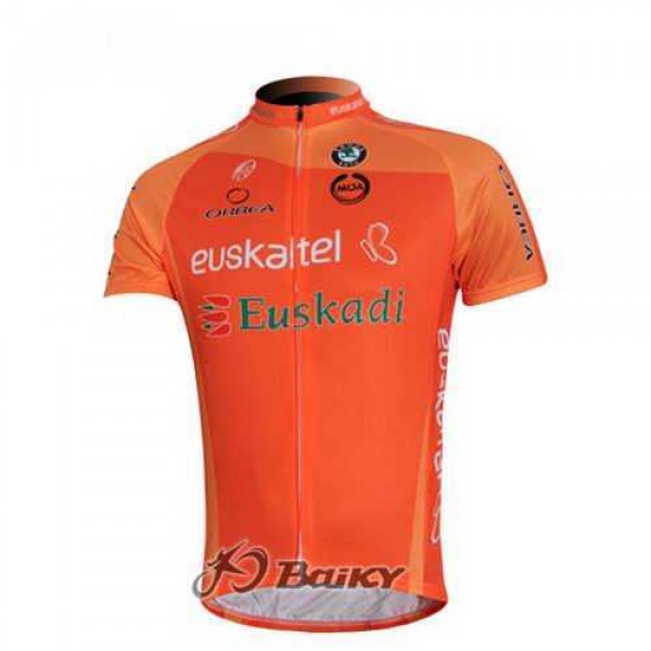 Euskaltel-Euskadi Pro Team Wielershirt Met Korte Mouwen Oranje
