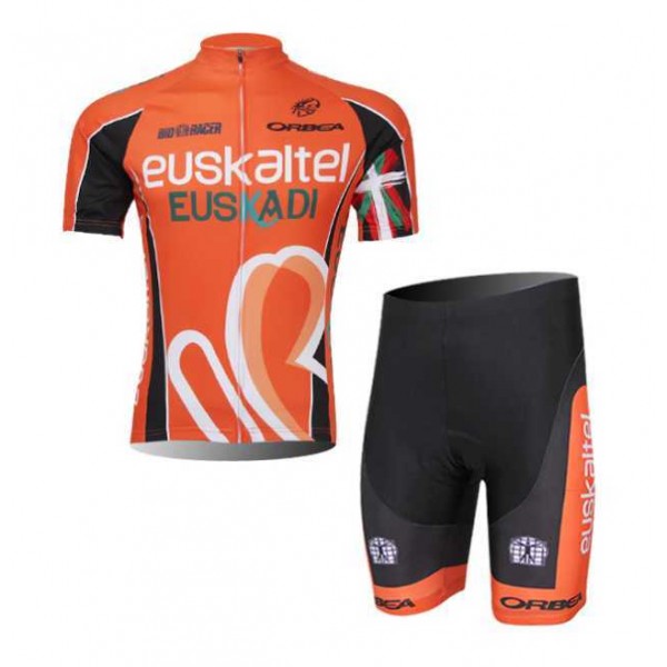 Teams Euskaltel Euskadi 2014 Wielerkleding Set Set Wielershirts Korte Mouw+Fietsbroek