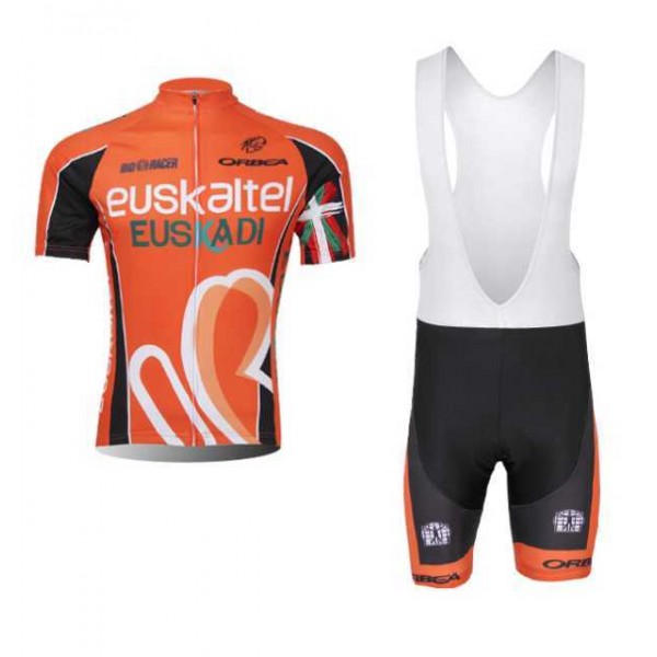 Teams Euskaltel Euskadi 2014 Fietskleding Set Fietsshirt Met Korte Mouwen+Korte Koersbroek