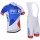 2015 FDJ Fietskleding Set Fietsshirt Met Korte Mouwen+Korte Koersbroek