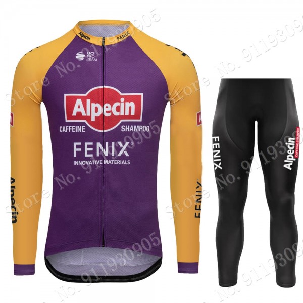 Purple France Tour 2021 Alpecin Fenix Pro Team Lange Fietsrbroek Bib 7vRX9T