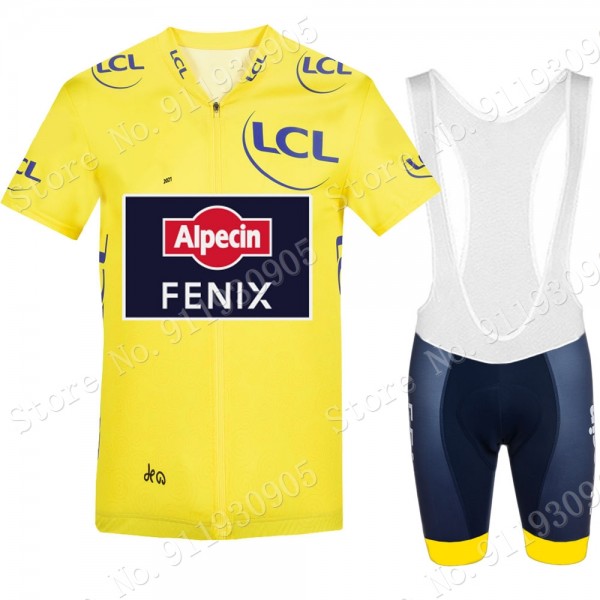 Alpecin Fenix Tour De France Pro Team 2021 Fietskleding Set Wielershirts Korte Mouw+Korte Fietsbroeken Bib SAiST6