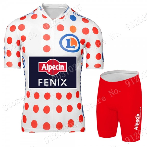 Polka Dot Alpecin Fenix Tour De France 2021 Team Fietskleding Fietsshirt Korte Mouw+Korte Fietsbroeken SxIMK0