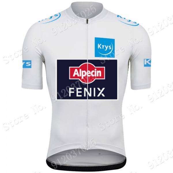 White Alpecin Fenix Tour De France 2021 Team Wielerkleding Fietsshirt Korte Mouw CQKQJz