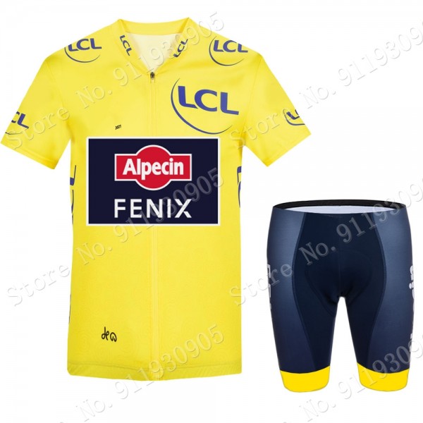 Alpecin Fenix Tour De France Pro Team 2021 Fietskleding Set Wielershirts Korte Mouw+Korte Fietsbroeken Bib OBqNCB