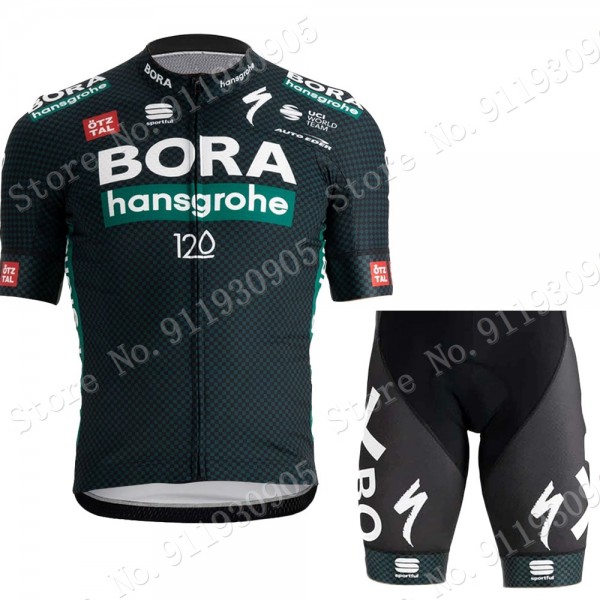 Bora Hansgrohe Tour De France Pro Team 2021 Fietskleding Set Wielershirts Korte Mouw+Korte Fietsbroeken Bib MJlHmS