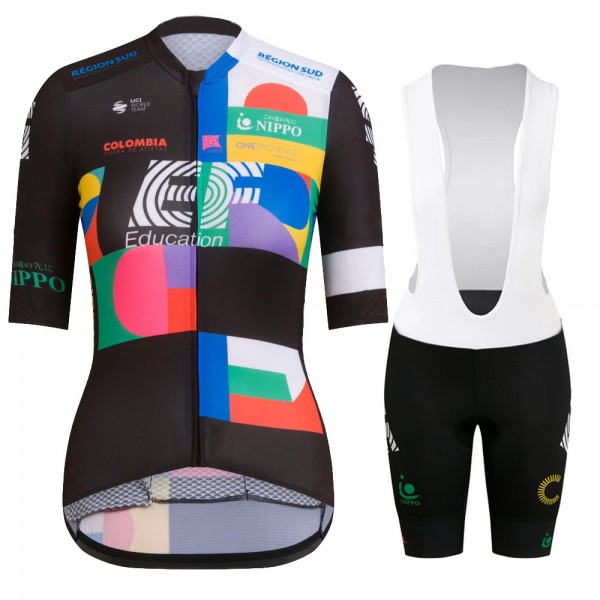 Women EF Education Frist Tour De France 2021 Fietskleding Set Wielershirts Korte Mouw+Korte Fietsbroeken Bib AQjtE8
