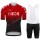 Red New Ineos Grenadier 2021 Team Fietskleding Set Wielershirts Korte Mouw+Korte Fietsbroeken Bib PslpL4