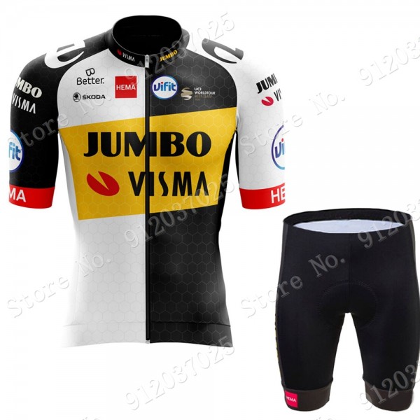 New Style Jumbo Visma 2021 Team Fietskleding Set Wielershirts Korte Mouw+Korte Fietsbroeken Bib X20Smw