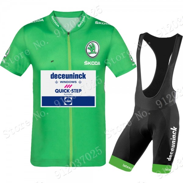 Green Deceuninck Quick Step Tour De France 2021 Team Fietskleding Fietsshirt Korte Mouw+Korte Fietsbroeken 6yyhPh