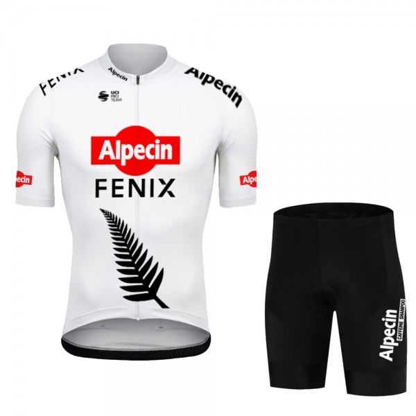 Alpecin Fenix New Zealand Pro Team 2021 Fietskleding Set Wielershirts Korte Mouw+Korte Fietsbroeken Bib JEOO3i