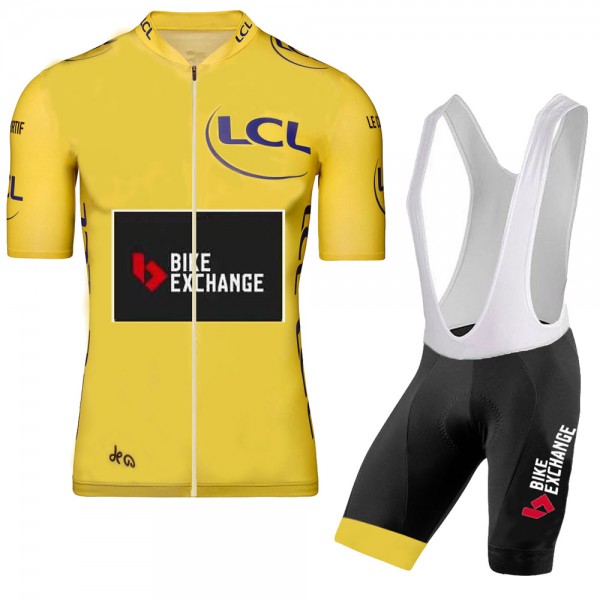 Bike Exchange Tour De France Pro Team 2021 Fietskleding Set Wielershirts Korte Mouw+Korte Fietsbroeken Bib ZeZEtX