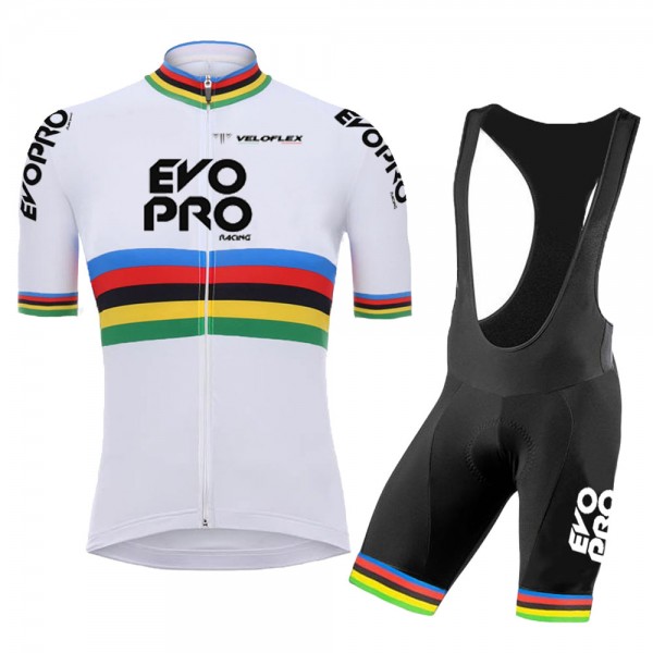 Evopro Cycling Pro 2021 Team Fietskleding Set Wielershirts Korte Mouw+Korte Fietsbroeken Bib DFclFp