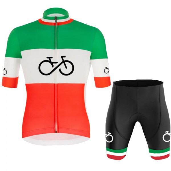 Italy Pro 2021 Team Fietskleding Fietsshirt Korte Mouw+Korte Fietsbroeken 1wdfad