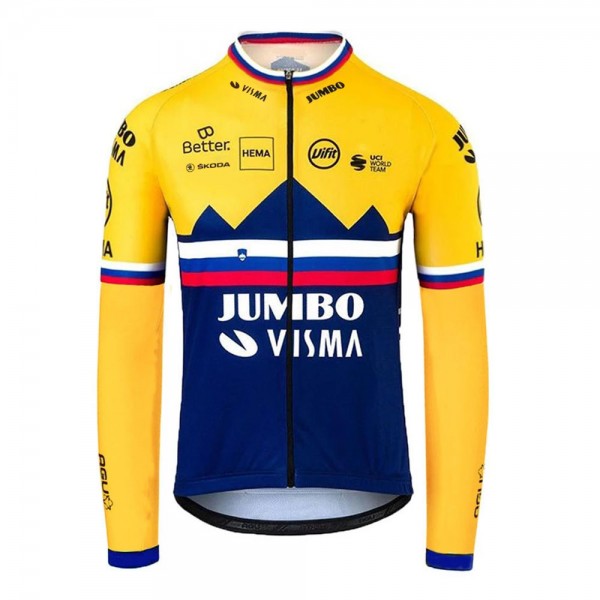 Jumbo Visma SLovenia Pro Team 2021 Wielerkleding Fietsshirt Korte Mouw Z4qKG0