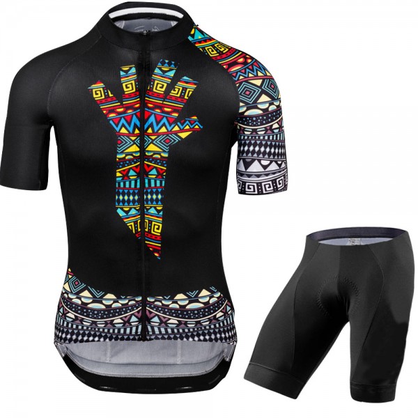 Qhubeka 2021 Team Fietskleding Set Wielershirts Korte Mouw+Korte Fietsbroeken Bib XEwK3x