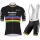 Quick Step Champion Pro 2021 Team Fietskleding Set Wielershirts Korte Mouw+Korte Fietsbroeken Bib WJTPzz