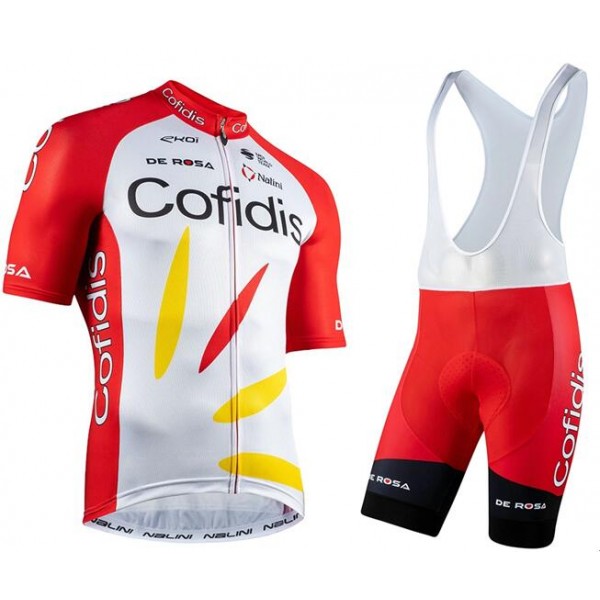 Wielerkleding Profteams 2020 COFIDIS SOLUTIONS CREDITS Fietskleding Set Fietsshirt Met Korte Mouwen+Koersbroek Korte