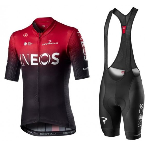 Wielerkleding Profteams 2020 TEAM INEOS Set Competizione Wielershirt Met Korte Mouwen+Competizione koersbroek korte