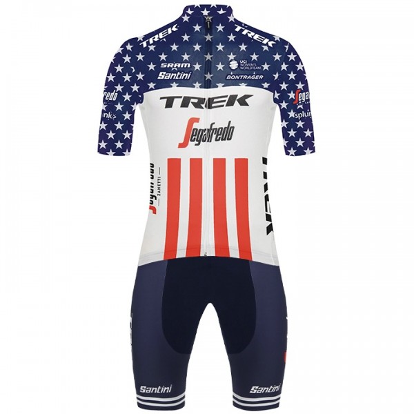 Wielerkleding Profteams 2020 TREK-SEGAFREDO Amerikanischer Meister Fietskleding Set Wielershirt Korte Mouwen+Fietsbroek Korte