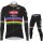 2021 Alpecin Fenix World Champion Zwart Fietskleding Set Wielershirts Lange Mouw+Lange Wielrenbroek Bib TQRBU