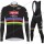 2021 Alpecin Fenix World Champion Zwart Fietskleding Set Wielershirts Lange Mouw+Lange Wielrenbroek Bib YUFIL