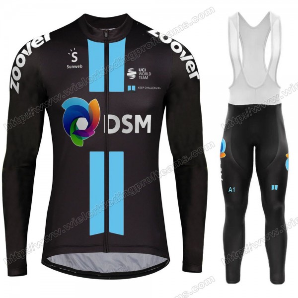 DSM Team Sunweb 2021 Fietskleding Set Wielershirts Lange Mouw+Lange Wielrenbroek Bib 02 EFGYN