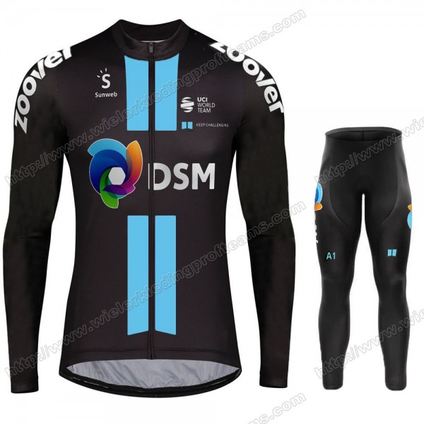 DSM Team Sunweb 2021 Fietskleding Set Wielershirts Lange Mouw+Lange Wielrenbroek Bib 04 GSIMQ