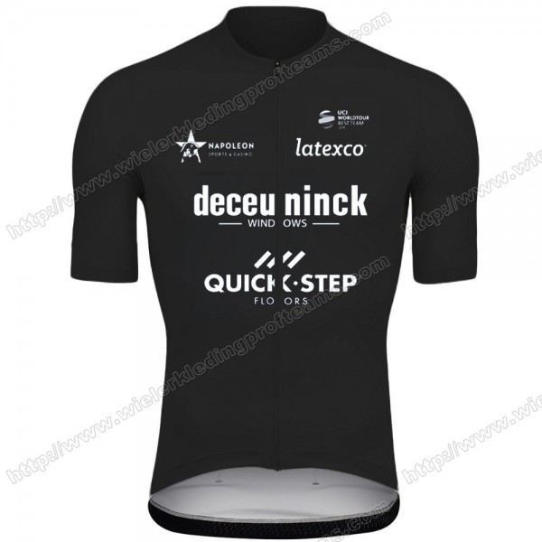 Deceuninck Quick Step Black Pro 2021 Team Fietsshirts Korte Mouws PEYCZ
