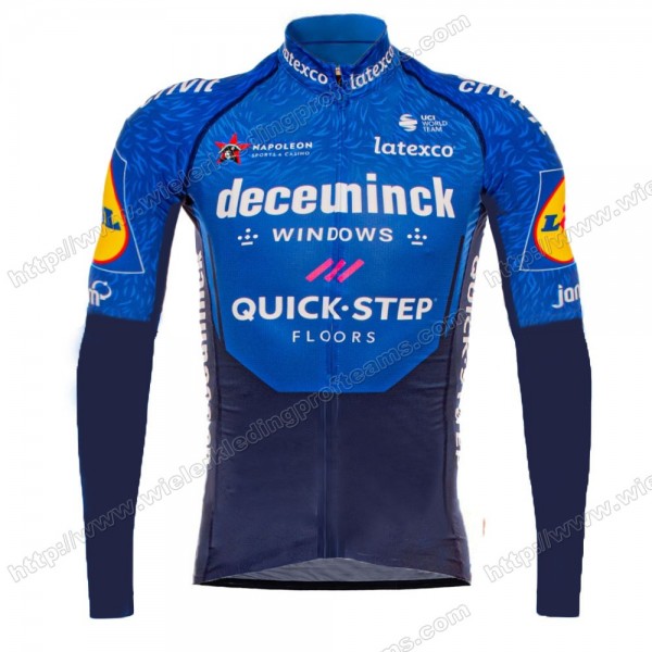 Deceuninck Quick Step Pro Team 2021 Wielershirts Lange Mouwen ZDSEF