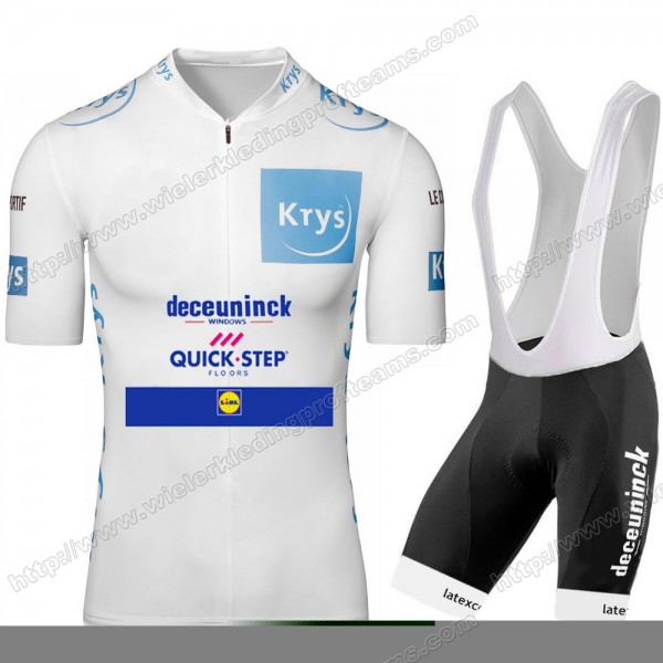 Deceuninck Quick Step 2020 Tour De France Fietskleding Set Fietsshirt Met Korte Mouwen+Korte Koersbroek Bib UCJAG
